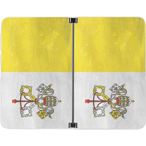 Vatican City Flag Distressed Surface Duo Skin