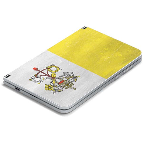 Vatican City Flag Distressed Surface Duo Skin