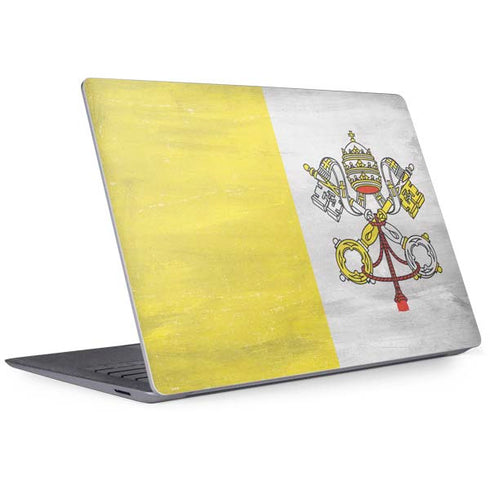 Vatican City Flag Distressed Surface Laptop 3 13.5in Skin