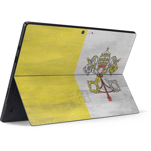 Vatican City Flag Distressed Surface Pro 7 Skin