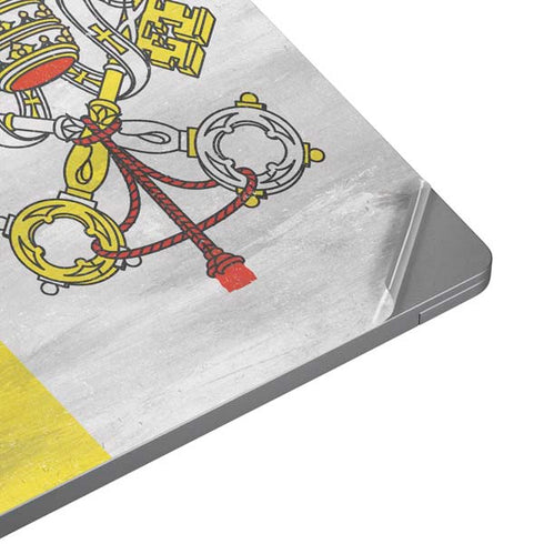 Vatican City Flag Distressed Universal Laptop 11in (8.8 x 6.2in) Skin