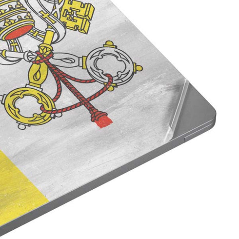 Vatican City Flag Distressed Universal Laptop 17in (13.8 x 10in) Skin