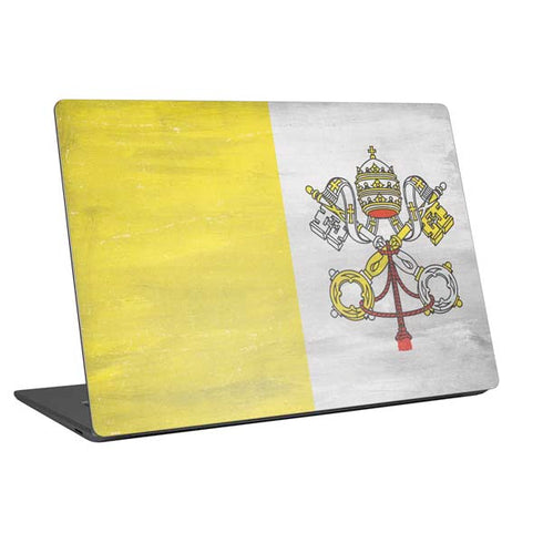 Vatican City Flag Distressed Universal Laptop 18in (14.6 x 10.6in) Skin