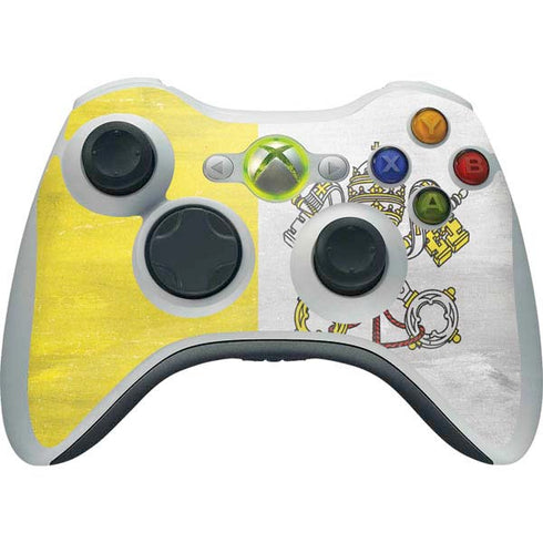 Vatican City Flag Distressed Xbox 360 Wireless Controller Skin