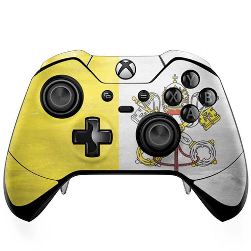 Vatican City Flag Distressed Xbox One Elite Controller Skin