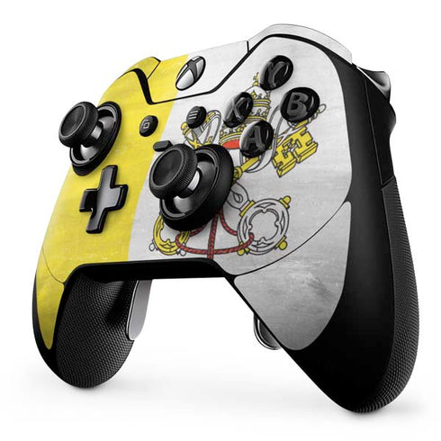 Vatican City Flag Distressed Xbox One Elite Controller Skin