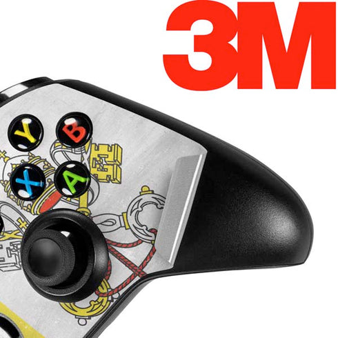 Vatican City Flag Distressed Xbox One S Controller Skin