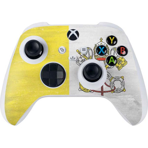 Vatican City Flag Distressed Xbox Series S Controller Skin