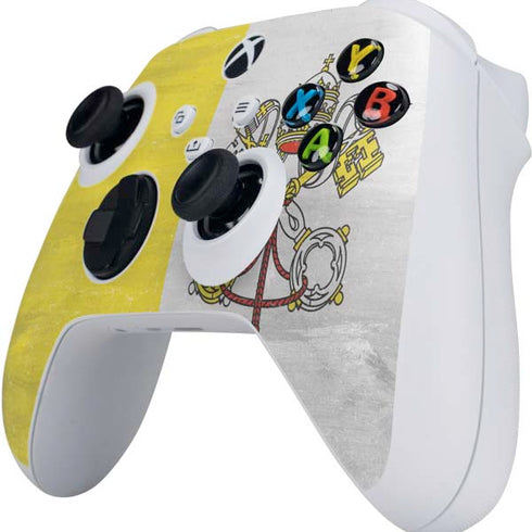 Vatican City Flag Distressed Xbox Series S Controller Skin