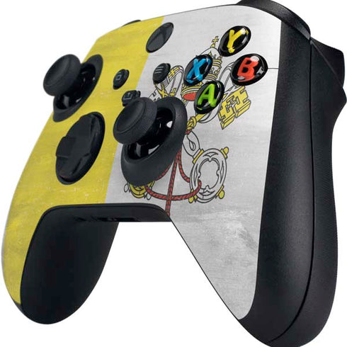 Vatican City Flag Distressed Xbox Series X Controller Skin