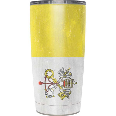 Vatican City Flag Distressed Yeti 20oz Tumbler Skin