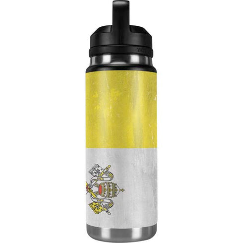 Vatican City Flag Distressed YETI Rambler 26oz Bottle Skin