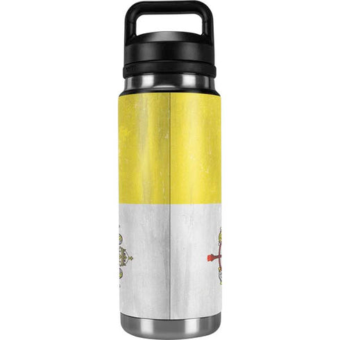 Vatican City Flag Distressed YETI Rambler 26oz Bottle Skin