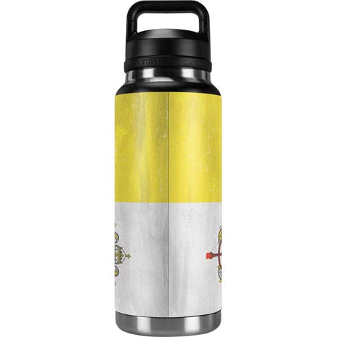 Vatican City Flag Distressed YETI Rambler 36oz Bottle Skin