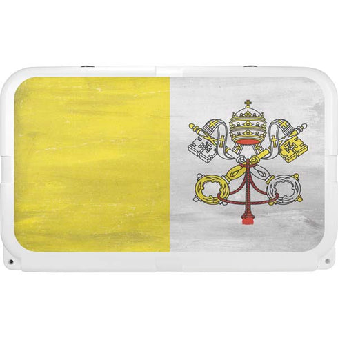 Vatican City Flag Distressed YETI Tundra 45 Hard Cooler Skin