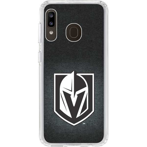 NHL Vegas Golden Knights Black Background Galaxy A20 Clear Case