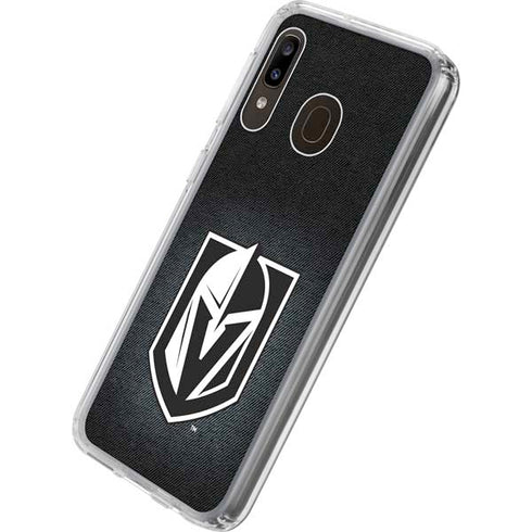 NHL Vegas Golden Knights Black Background Galaxy A20 Clear Case