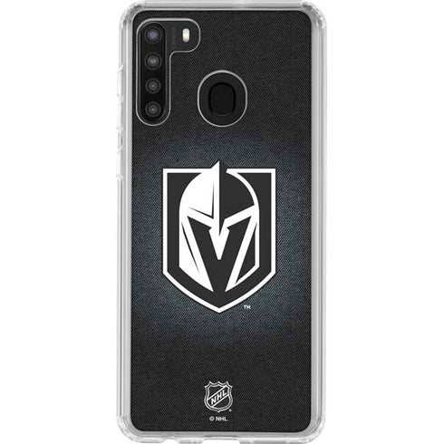 NHL Vegas Golden Knights Black Background Galaxy A21 Clear Case