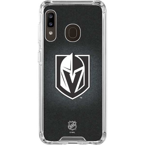 NHL Vegas Golden Knights Black Background Galaxy A30 Clear Case