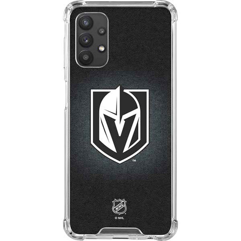 NHL Vegas Golden Knights Black Background Galaxy A32 5G Clear Case