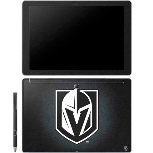 NHL Vegas Golden Knights Black Background Galaxy Book 12in Skin