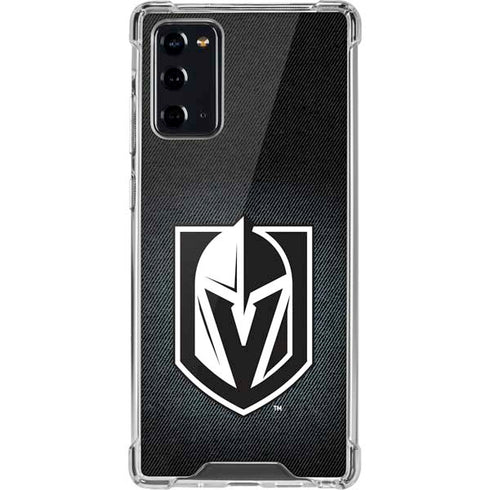 NHL Vegas Golden Knights Black Background Galaxy Note20 5G Clear Case