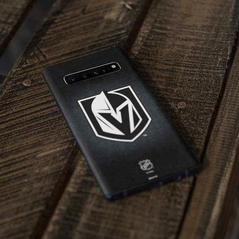 NHL Vegas Golden Knights Black Background Galaxy S10 Plus Skin