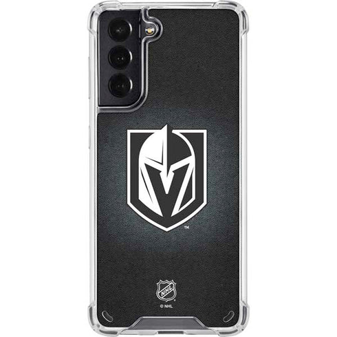 NHL Vegas Golden Knights Black Background Galaxy S21 5G Clear Case