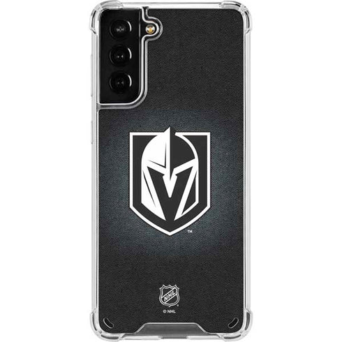 NHL Vegas Golden Knights Black Background Galaxy S21 Plus 5G Clear Case
