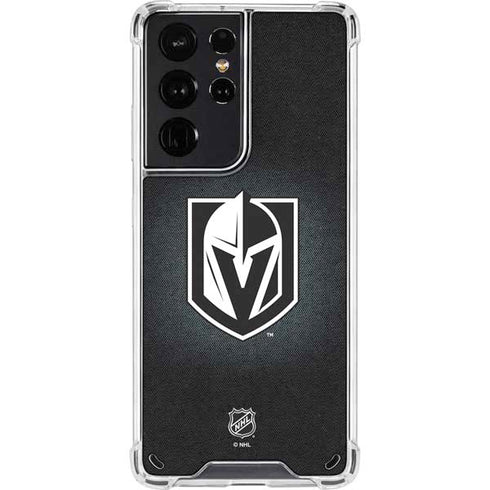 NHL Vegas Golden Knights Black Background Galaxy S21 Ultra 5G Clear Case