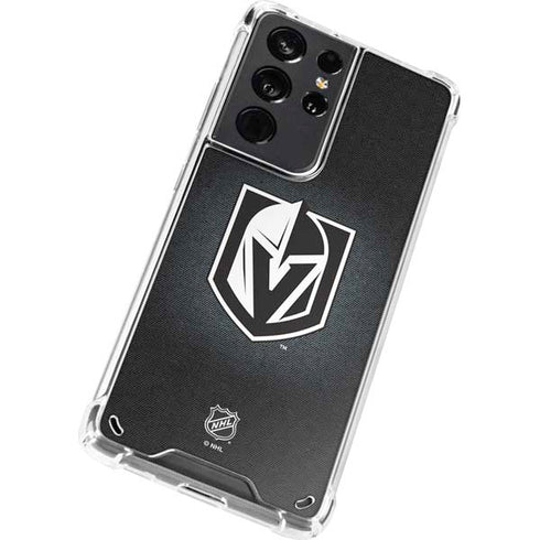 NHL Vegas Golden Knights Black Background Galaxy S21 Ultra 5G Clear Case