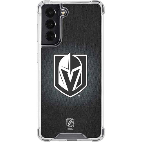 NHL Vegas Golden Knights Black Background Galaxy S22 Clear Case