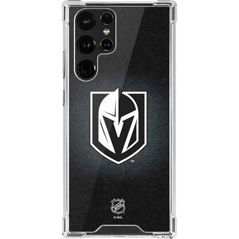 NHL Vegas Golden Knights Black Background Galaxy S22 Ultra Clear Case