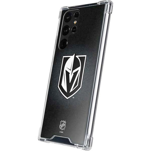 NHL Vegas Golden Knights Black Background Galaxy S22 Ultra Clear Case