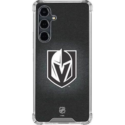 NHL Vegas Golden Knights Black Background Galaxy S23 FE Clear Case
