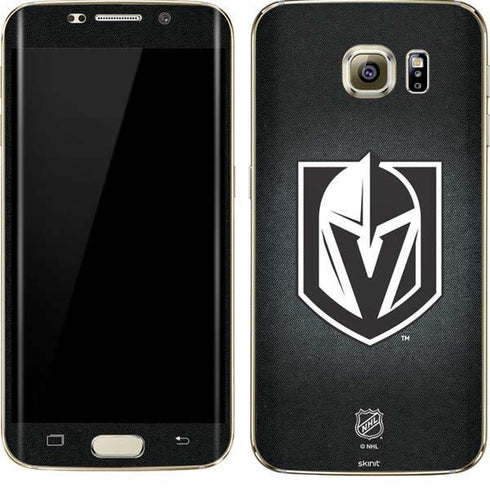 NHL Vegas Golden Knights Black Background Galaxy S7 Edge Skin