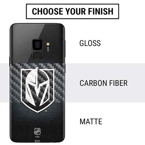 NHL Vegas Golden Knights Black Background Galaxy S9 Skin