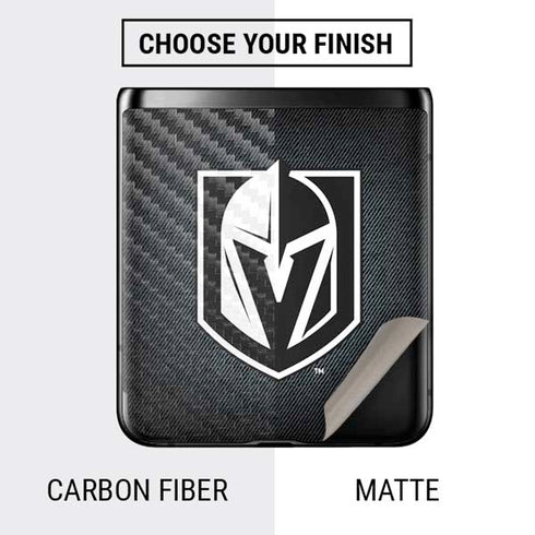 NHL Vegas Golden Knights Black Background Galaxy Z Flip Skin