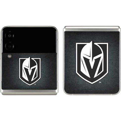 NHL Vegas Golden Knights Black Background Galaxy Z Flip3 5G Skin