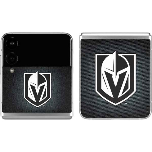 NHL Vegas Golden Knights Black Background Galaxy Z Flip4 5G Skin