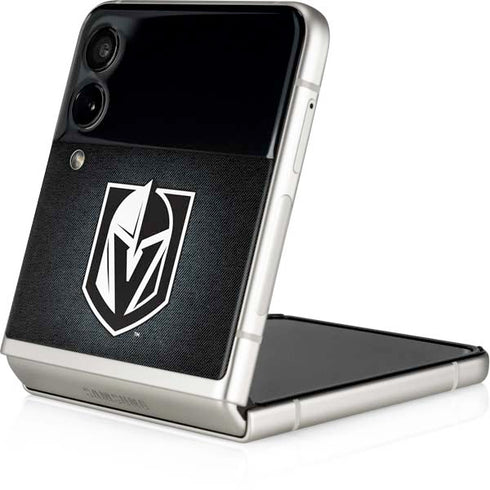 NHL Vegas Golden Knights Black Background Galaxy Z Flip4 5G Skin