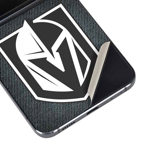 NHL Vegas Golden Knights Black Background Galaxy Z Flip5 5G Skin