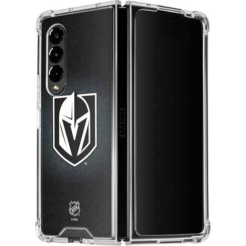 NHL Vegas Golden Knights Black Background Galaxy Z Fold4 5G Clear Case
