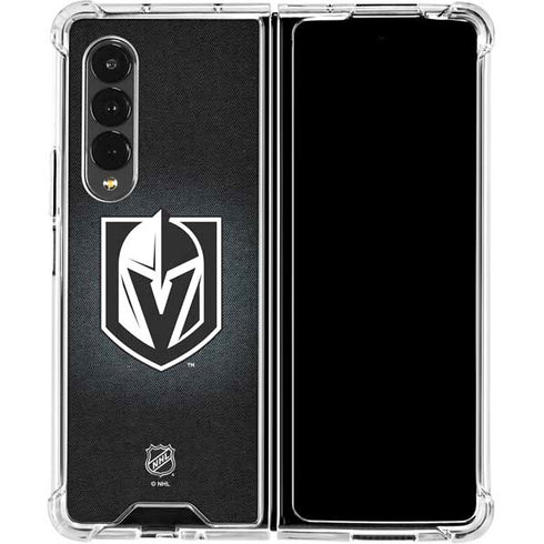NHL Vegas Golden Knights Black Background Galaxy Z Fold4 5G Clear Case