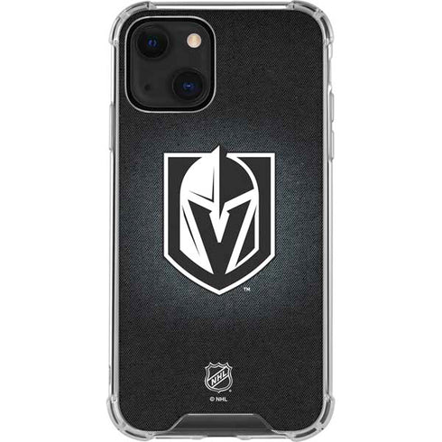 NHL Vegas Golden Knights Black Background iPhone 13 Clear Case