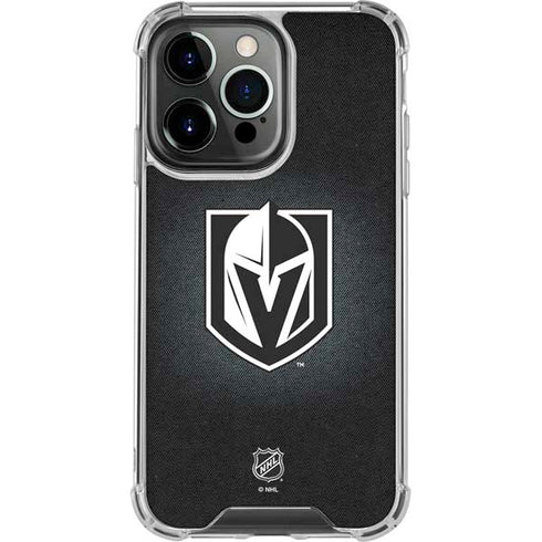 NHL Vegas Golden Knights Black Background iPhone 13 Pro Clear Case