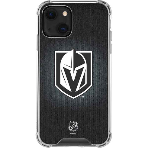 NHL Vegas Golden Knights Black Background iPhone 14 Clear Case