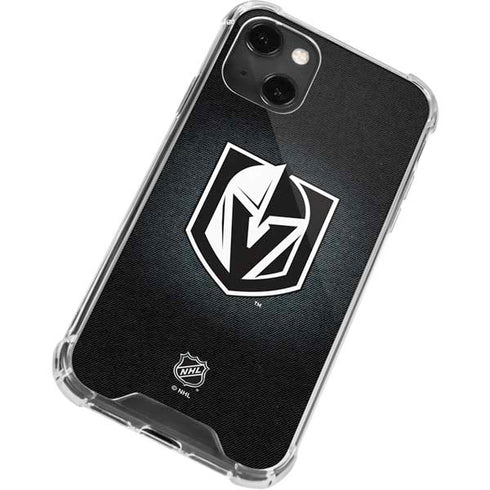 NHL Vegas Golden Knights Black Background iPhone 14 Plus Clear Case