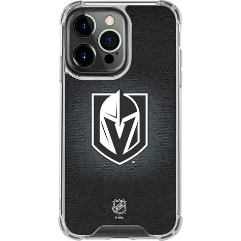 NHL Vegas Golden Knights Black Background iPhone 14 Pro Clear Case