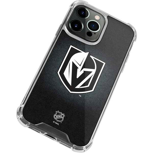 NHL Vegas Golden Knights Black Background iPhone 15 Pro Clear Case